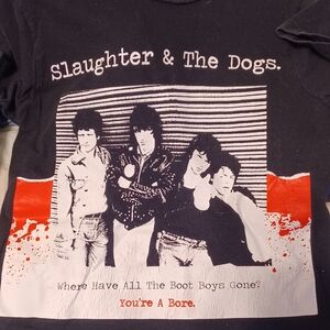 Slaughter & The Dogs Band Tshirt Mens Small, Worn Graphic